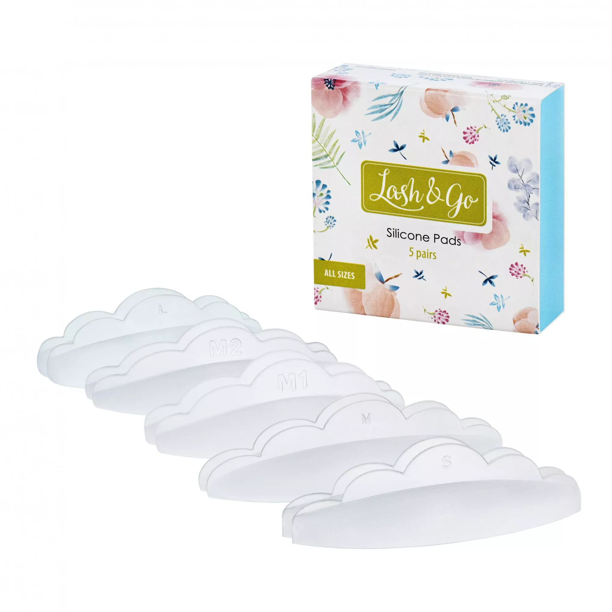 Набор силиконовых валиков Lash&Go (Лэш гоу), 5 пар, размеры S, M, M1, M2, L в подарок Набор силиконовых валиков Lash&Go (Лэш гоу), 5 пар, размеры S, M, M1, M2, L в подарок